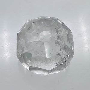 Faceted Quartz Carved Sphere | 23x25mm | Clear | 1 Figurine |