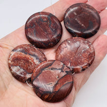 Load image into Gallery viewer, Oregon 3 Red Devil Jasper 40mm Coin Beads 9571
