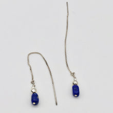 Load image into Gallery viewer, Lapis Lazuli and Sterling Threader Earrings 303272B - PremiumBead Alternate Image 2
