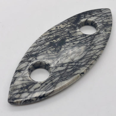 Stunning Picasso Jasper Marquis Pendant Bead 8703C - PremiumBead Primary Image 1