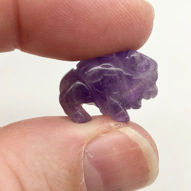 Charming Carved Amethyst Turtle Figurine | 22x12.5x9mm | Purple - PremiumBead Primary Image 1