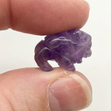 Load image into Gallery viewer, Prosperity Amethyst Hand Carved Bison / Buffalo Figurine | 21x11x8mm | Purple - PremiumBead Primary Image 1
