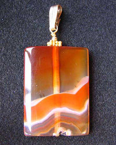 Hand Carved Carnelian Agate and 14K Gold Filled 2 1/8" Pendant 506759B - PremiumBead Alternate Image 2