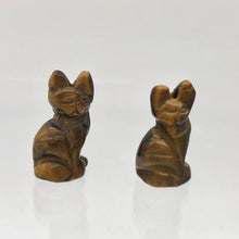 Load image into Gallery viewer, Adorable! 2 Tiger&#39;s Eye Sitting Carved Cat Beads | 21x12x10mm | Golden Brown - PremiumBead Alternate Image 5
