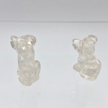 Load image into Gallery viewer, Faithful 2 Quartz Hand Carved Dog Beads | 20.5x15x10.5mm | Clear - PremiumBead Alternate Image 6
