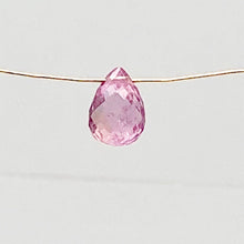 Load image into Gallery viewer, AAA Natural Brilliant Pink Sapphire .74cts Briolette Bead | 6x4mm |.74ct | Pink|
