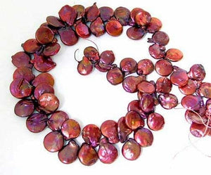 Blood Oranges 4 FW Coin Pearl Pendant Beads 7278 - PremiumBead Alternate Image 2