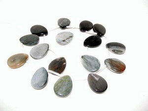 Chatoyant Cat's Eye Chyrsoberyl Quartz 26x17.5mm Bead Strand 107269 - PremiumBead Alternate Image 2