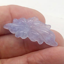 Load image into Gallery viewer, 15cts Exquisitely Hand Carved Blue Chalcedony Flower Pendant Bead| 1 1/2" Long |
