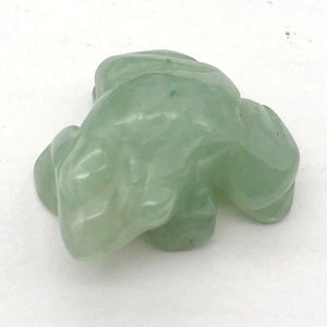 Prosperity 2 Hand Carved Aventurine Frog Beads | 20x18x9.5mm | Green