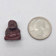 Load image into Gallery viewer, 2 Hand Carved Brecciated Jasper Buddha Beads | 20x15x9mm | Red w/Brown and Grey - PremiumBead Alternate Image 5
