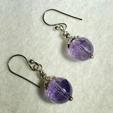 Load image into Gallery viewer, Faceted 10mm Amethyst and Sterling Earrings 309385 - PremiumBead Alternate Image 8

