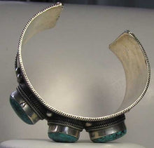 Load image into Gallery viewer, Hand Made Natural Turquoise &amp; Silver Cuff Bracelet 9782 - PremiumBead Alternate Image 4
