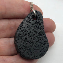 Load image into Gallery viewer, Meteorite Carved Sterling Silver Pendant | 1 Pendant | Black | 2 1/2&quot; Long |
