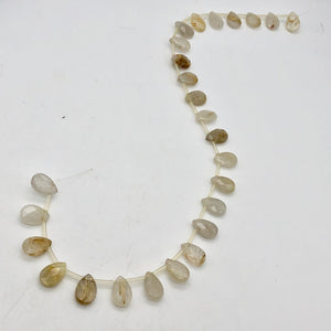 Shine! 6 Natural Faceted Rutilated Quartz Briolette Beads - PremiumBead Alternate Image 6