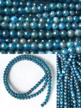 Load image into Gallery viewer, Superb 4mm Round Blue Apatite Bead 16 inch Strand 108889A - PremiumBead Primary Image 1
