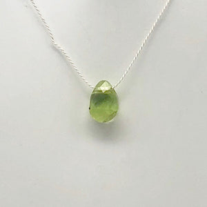 Peridot Faceted Briolette Bead | 1.4 cts | 7x5x4mm | Green | 1 bead | - PremiumBead Primary Image 1