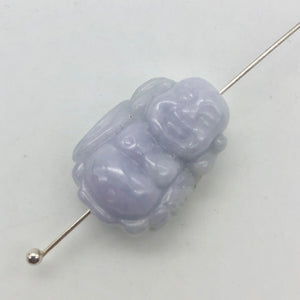 26cts Hand Carved Buddha Lavender Jade Pendant Bead | 21x14x9.5mm | Lavender - PremiumBead Alternate Image 8