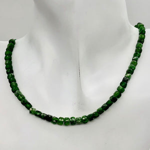 Chrome Diopside Cube Bead Strand | 4mm | Green | 95 Bead(s) |