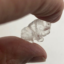 Load image into Gallery viewer, Charge! Quartz Hand Carved Bison / Buffalo Figurine | 21x14x8mm | Clear - PremiumBead Primary Image 1
