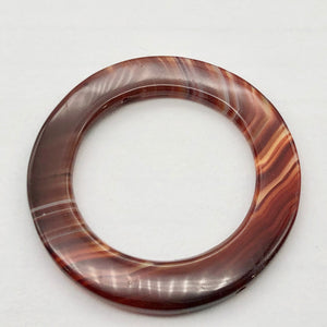 So Hot! Carnelian Agate Orange Picture Frame Bead | 37x3.5mm | 23mm opening |