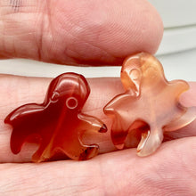 Load image into Gallery viewer, Natural Red Carnelian Dangly Octopi Beads | 18x20x4mm | Orange |  Bead(s) - PremiumBead Alternate Image 5
