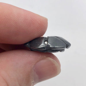 Bloomin' Carved Hematite Rose Flower Figurine Worry Stone | 21x7mm | Silver Black - PremiumBead Alternate Image 7