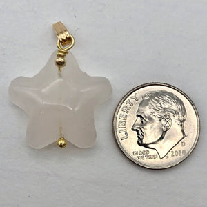 Rose Quartz Starfish Pendant Necklace | Semi Precious Stone | 14k gf Pendant - PremiumBead Alternate Image 7