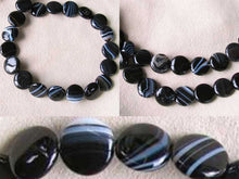 Load image into Gallery viewer, Black &amp; White Sardonyx 14mm Coin Bead 8&quot; Strand 10482HS - PremiumBead Alternate Image 2
