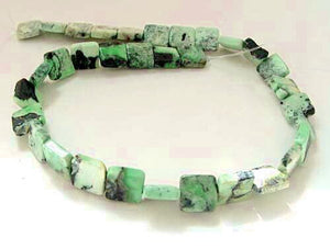 4 Beads of Mojito Mint Green Turquoise Square Coin Beads 7412C - PremiumBead Alternate Image 4