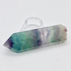 Fluorite Rainbow Crystal with Natural End |2.75x.88x.5"|Green Blue Purple| 1444Q - PremiumBead Alternate Image 9