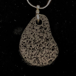 Meteorite Carved Sterling Silver Pendant | 1 Pendant | Black | 2 1/2" Long |