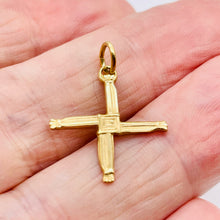 Load image into Gallery viewer, St Bridgets Cross 14K Yellow Gold Cross | 1&quot; Long | Gold | 1 Pendant
