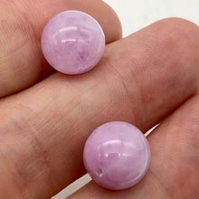 Load image into Gallery viewer, Natural Untreated Deep Pink Lavender Kunzite 13mm Round Beads | 2 Bead(s)
