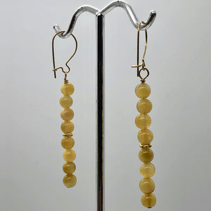 Tigereye 14K Gold Filled Earrings | 2 Inch Drop | Golden |