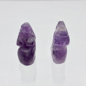 Howling 2 Carved Amethyst Wolf / Coyote Beads | 21x11x8mm | Purple - PremiumBead Alternate Image 6