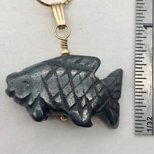 Load image into Gallery viewer, Hematite Koi Fish Pendant Necklace | Semi Precious Stone Jewelry | 14kgf Pendant - PremiumBead Alternate Image 8
