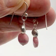 Load image into Gallery viewer, Gemmy Rhodocrosite Sterling Silver Drop Earrings | 1 1/4&quot; Long | Pink Silver |
