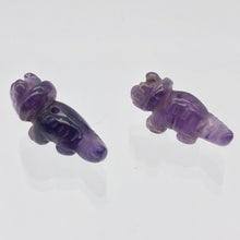 Load image into Gallery viewer, Dinosaur 2 Carved Amethyst Triceratops Beads | 22x11x7.5mm | Purple - PremiumBead Alternate Image 9
