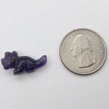 Load image into Gallery viewer, Dinosaur 2 Carved Amethyst Triceratops Beads | 22x11x7.5mm | Purple - PremiumBead Alternate Image 5
