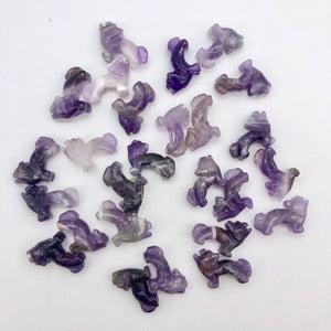 Howling Carved Amethyst Standing Wolf / Coyote Figurine | 22x16x8mm | Purple - PremiumBead Alternate Image 6