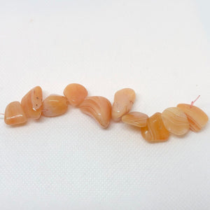 Tangerine Botswana Nugget Briolette Beads 005098 - PremiumBead Alternate Image 2