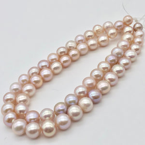 Lovely! Natural Peach Freshwater Pearl 16" Strand Graduated 6mm to 8mm 110811A - PremiumBead Primary Image 1
