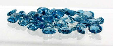 Sparkling Swiss Blue Topaz Faceted 5x7mm Oval Stone 6994 - PremiumBead Primary Image 1