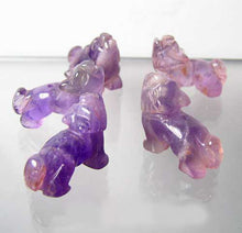 Load image into Gallery viewer, Howling 2 Carved Amethyst Standing Wolf / Coyote Beads | 22x16x8mm | Purple - PremiumBead Alternate Image 9
