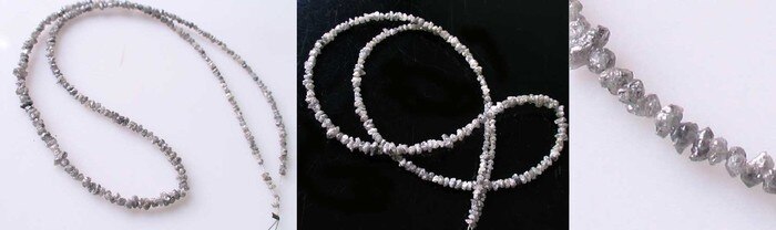 22cts Natural Platinum Druzy Diamond Bead Strand 10595 - PremiumBead Primary Image 1