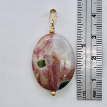 Load image into Gallery viewer, Ocean Jasper 14K Gold Filled Oval Pendant | 1 1/2&quot; Long | Red/White | 1 Pendant|
