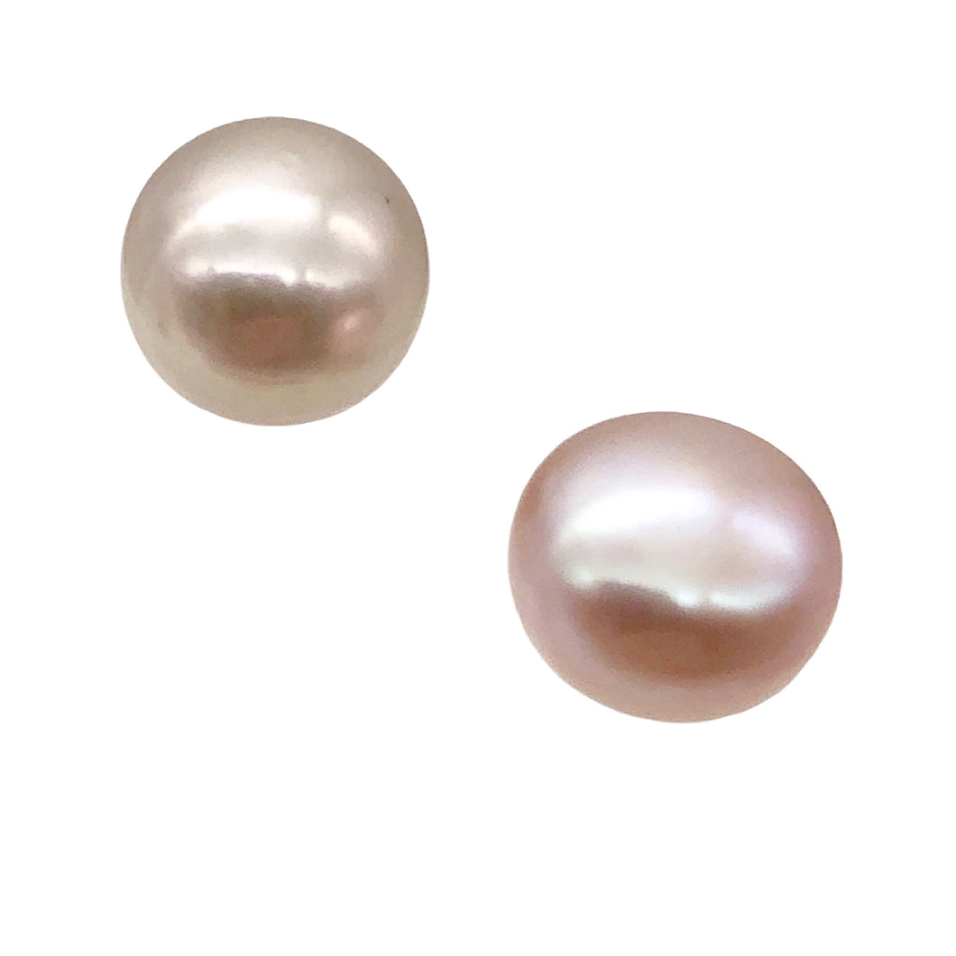 Natural Lavender Pearl (1) Pair 8.5mm 1/2 Drilled 003914