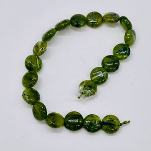 10 Premium Speckle Nephrite 10x5mm Jade Beads 10261