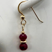 Load image into Gallery viewer, Natural Precious Gemstone Ruby Earrings with Gold Findings - PremiumBead Alternate Image 6

